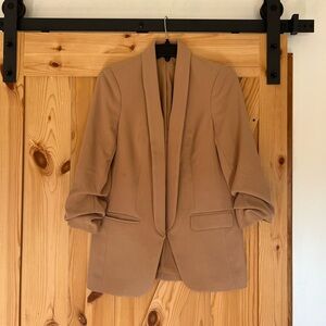 Express Women's Tan Blazer - 3/4 sleeves - XS